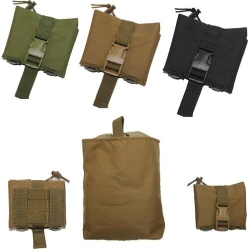 Utility Folding Tactical Magazine Drop Dump Pouch Military Outdoor Tool Foldable Case Hunting Airsoft Paintball Recovery Mag Bag