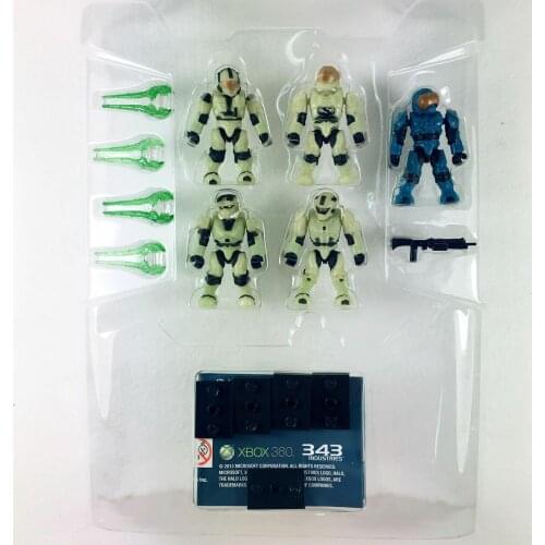 Halo Mega Bloks Last Man Standing Zombi Lot of 5pcs Figure Glows In Dark with Weapons Pack #97199