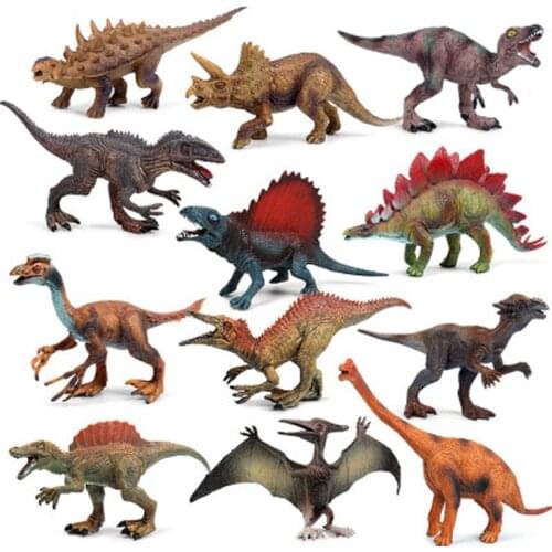6Pcs/set Simulation solid dinosaur model set children Eco-friendly plastic dinosaur toy Tyrannosaurus Monster dragon Spinosaurus