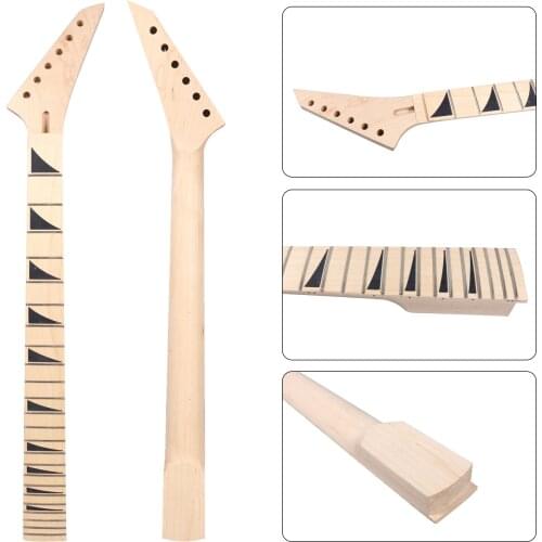 J3 Maple Electric Guitar Neck 24 Fret 25.5inch Maple Fretboard Unfinished