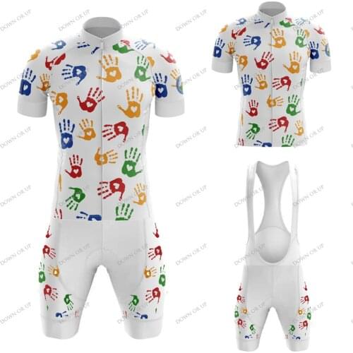 Cycling Jersey Set Maillot Ciclismo Hombre Men Short sleeve Cycling Clothing Bike Suit Bib/Shorts Breathable Gel Pad MTB