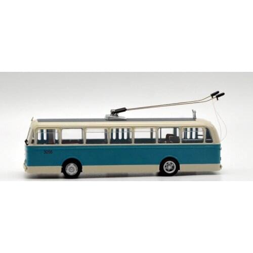 Diecast 1:64 Scale Bus Alloy Model Metal Skoda 8TR Trolleybus Collection Vehicle Souvenir Gift Toy Display Decoration Ornaments