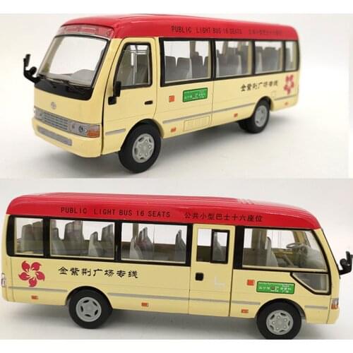 Diecast 1/32 Scale Toyota Coaster Bus Vehicle Static Adult Collection Decoration Souvenir Toys Ornaments Display Gifts Show