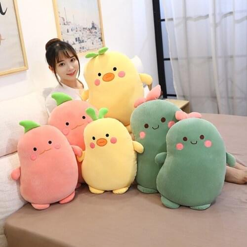 Cute soybean pillow cute Mung Bean Plush Stuffed Doll Soft and comfortable plush fabric bean pillow cushion girlfriend gift