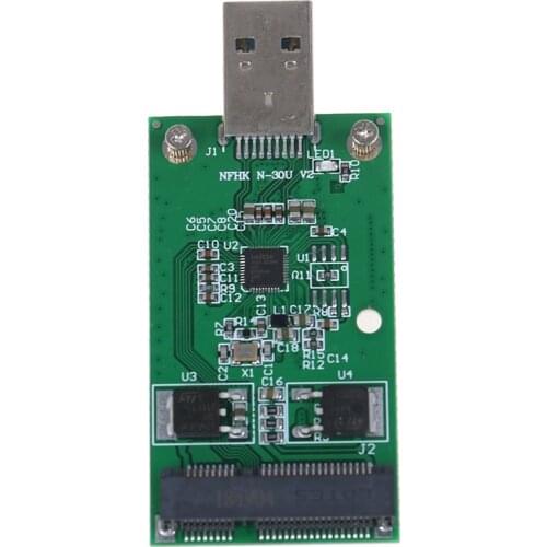 Mini 1Pc USB 3.0 to PCIE mSATA External SSD PCBA Conveter Adapter Card
