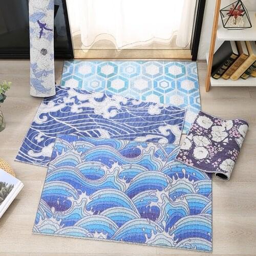 Wave Pattern Small Home Door Mat Carpet Anti-slip Mat Living Room Mat Entrance Door Mat Silk Loop Can Be Cut Custom Mat Carpet