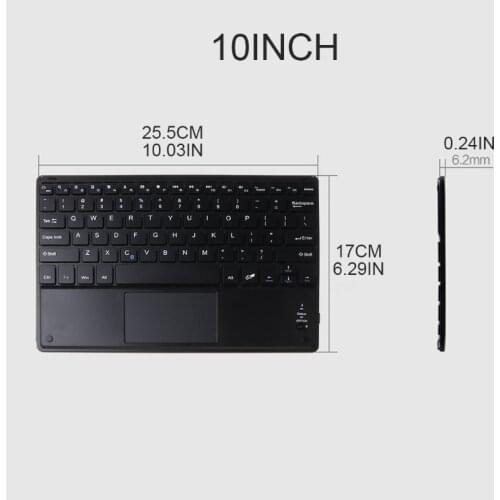 2021 New 7/9/10 Inches Wireless Bluetooth Lightweight Keyboard with Touchpad Home Keypad