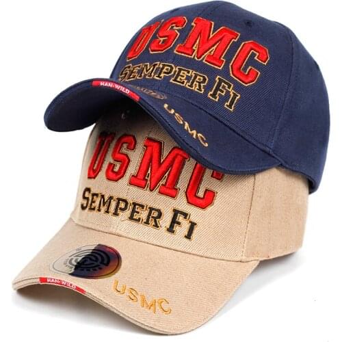 New USMC Embroidery Baseball Cap Korean Hip Hop Version Personality Snapback Caps Adjustable Dad Hat Outdoor Leisure Sun Hats