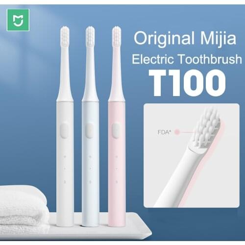 Orignal Xiaomi Mijia Sonic Electric Toothbrush Adult Mi T100 Tooth Brush Healthy Colorful USB Rechargeable IPX7 Waterproof