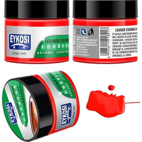 50ml Complementary Color Paste For Shoe/wallet/sofa/auto Car Seat Leather Refurbishment Dye Agent Repair Holes Scratch Cracks
