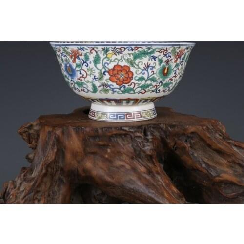 Rare antique Qing Dynaty porcelain bowl, color flower bowl,best collection & adornment, Free shipping