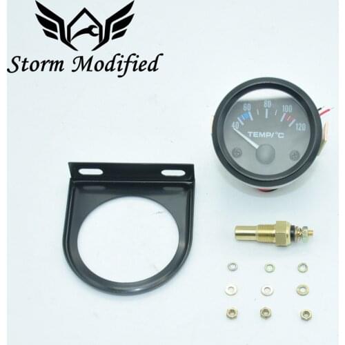 SuTong 2 inch 52mm Pointer Water Temperature Temp Gauge 40-120C White LED Universal Car Analog