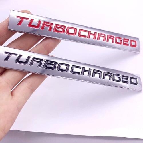 Creative 3D Metal Car Sticker Turbocharged Emblem Badge Decal For BMW Audi Honda Volvo Toyota Ford Chevrolet Hyundai GT17