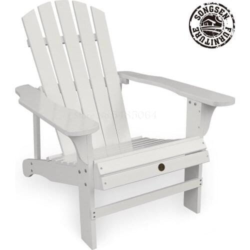 Outdoor Anticorrosive Wood Beach Chair Frog Chair Swimming Pool Balcony Courtyard Leisure Lounge Chair Solid Wood Park