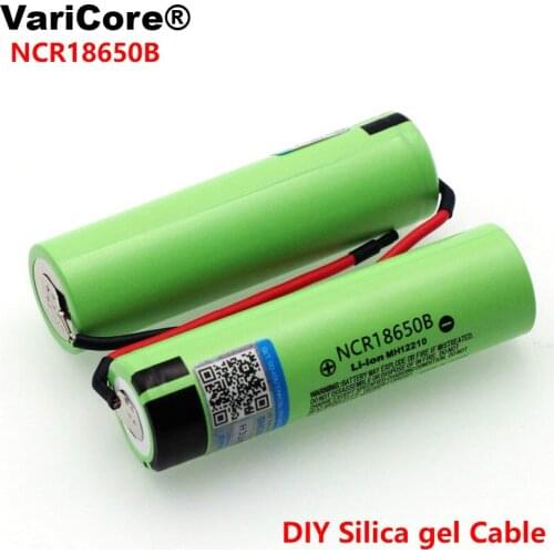5pcs VariCore new for Panasonic 18650 3400mAh battery NCR18650B with original Suitable for flashlights+DIY Silicone Line