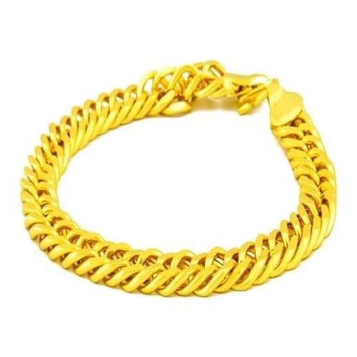 Domineering Chain Yellow Gold Filled Mens Cowboy Jewelry