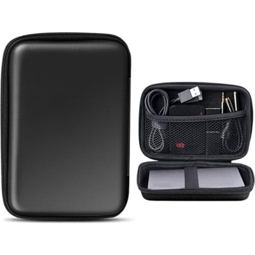 Power Bank Earphones Date Cable Case Bag EVA Portable Chager USB Storage Box with Zipper Carrying Battery External