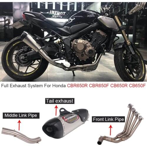 Full System Motorcycle Yoshimura Exhaust Escape For Honda CBR650R CB650F CB650R CBR650F 2014-2019 2020 2021 Muffler Link Pipe