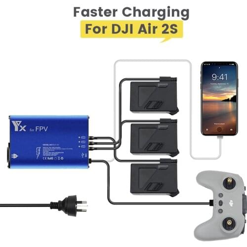DJI FPV Drone Multi Battery Charger 5 In 1 Parallel Charging Quick Charger For DJI FPV RC Battery Accessories