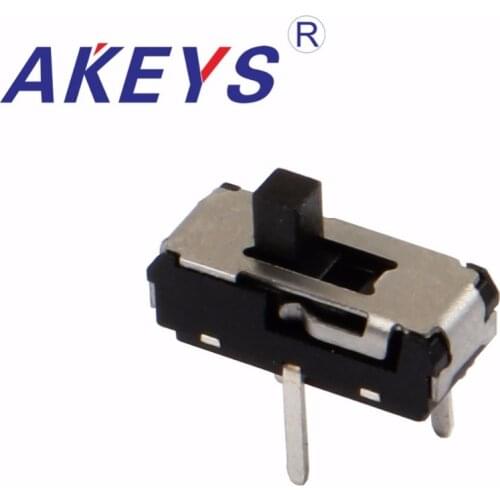 100PCS MSS-12D16 MINI slide switch 1P2T SPDT DIP 3 pin 2 position mini toggle switches handle black