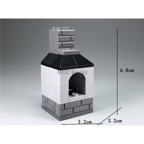 5 Sets/lot MOC Bricks oven Food Pizza Roast chicken Table Cities Birthday Present kids Toy Building Blocks Compatible All Brands