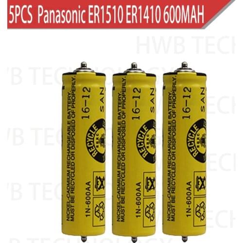 5PCS/lot Ni-MH rechargeable battery for Panasonic hair trimmer clip ER1510 ER1410 ER506 ER154 ER1511 ER1611