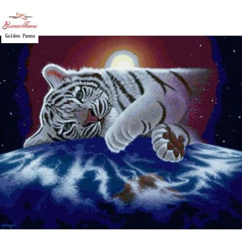 Golden panno 5D DIY diamond painting all-round photo "Little Tiger" 3D embroidery cross stitch decorative mosaic