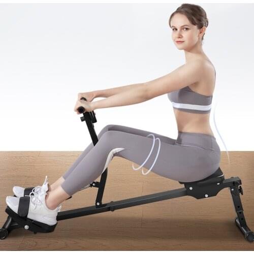 Silent hydraulic telescopic rowing device wind resistance magnetic control weight-loss rowing machine household