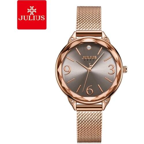 Julius Watch JA-1210 Sparkling Kurling Cutting Glass Ladies Slim Jewelry Fancy Watch New Year Gift Watch 2020 New Watch
