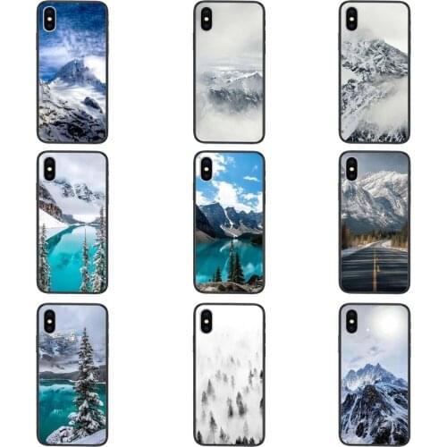Black White Mountain Pine Tree Forest Mountain Peak Mist Kaufen for Huawei Honor V40 10X Lite Case Honor 8x 9s 10 20 Lite 10i