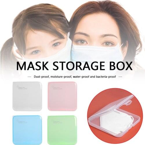 Mouth Cover Respirator Container Case Portable Storage Bag PP Plastic Sheet Dustproof Face Mask Storage Holder Box