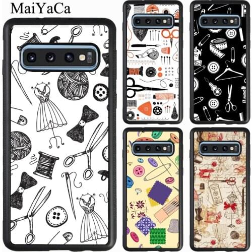 Sewing Scissors Buttons Case For Samsung Galaxy A51 A71 A21S A20e A31 A50 A70 M21 M31 S9 S10 S20 Plus Note 20 Ultra
