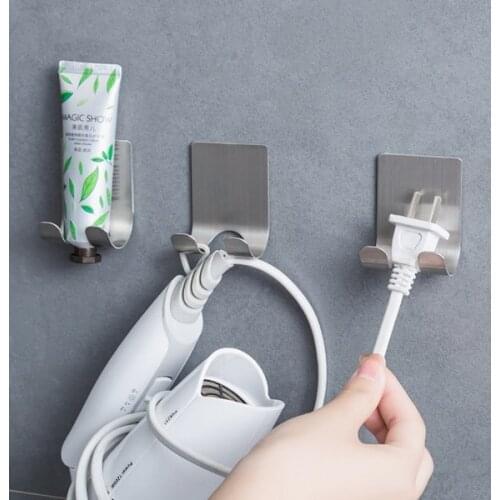 Razor Holder Shaver Hook Hanger Stand Self Adhesive Stainless Steel Heavy Duty Utility Storage Hook Shower Hook Kitchen Hook