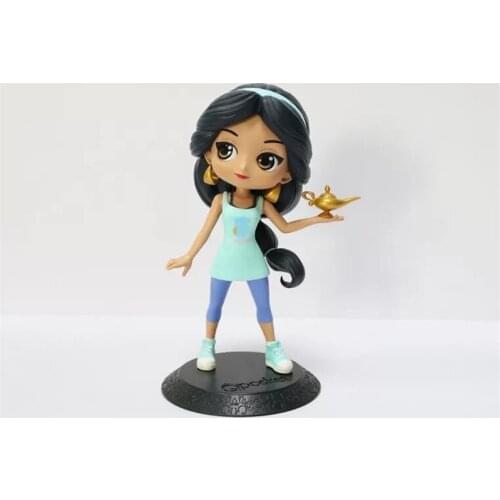 Original Disney Jasmine Princess Q posket Action Figures Anime Figurine Toy Collectibles Toys For Kids Gifts