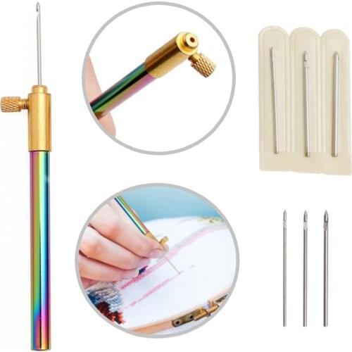 French Style Embroidery Needle Beaded Sequins Crocheted Hook Sewing Handicraft Sewing Hand Crochet Hook Set Kit