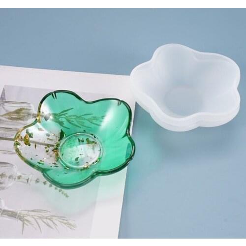 Crystal Epoxy Resin Mold Petal Plate Disc Casting Silicone Mold DIY Crafts Jewelry Making Tools