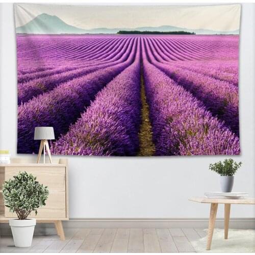 Lavender Wall Tapestry Customizable Your Pattern Yoga Office Sofa Tapestry Bedspread For Kids Room College Dorm Decoration