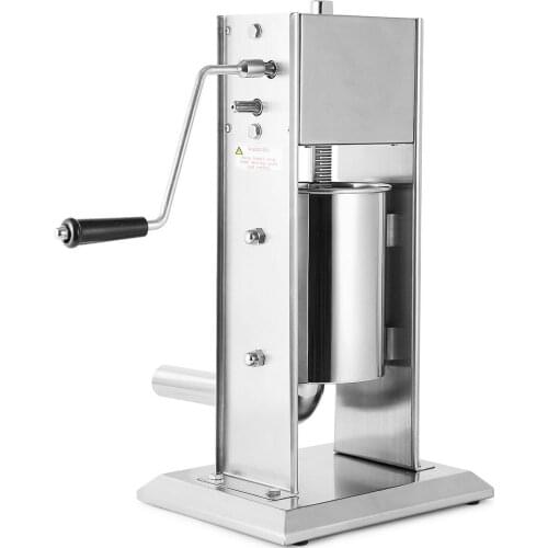 Sausage Stuffer Filling Machine 5L Manual Commercial Slow/Fast Meat Maker Machine Vertical 5 Stuffing Tubes