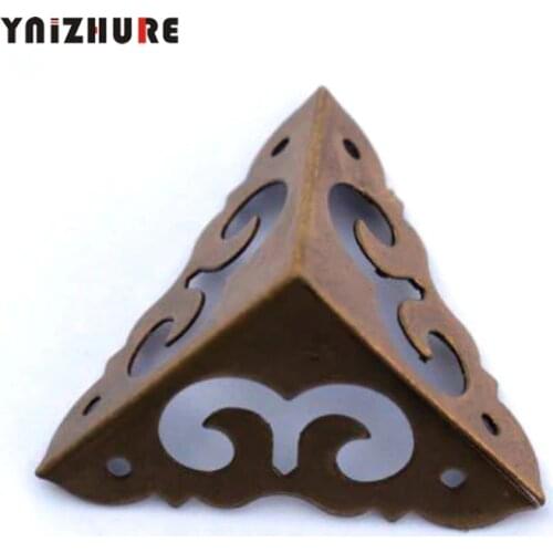8pcs 30mmAntique Furniture Copper Corner Gusset Jewelry Box All Copper Three Angles Vintage Chinese Wrap Angle