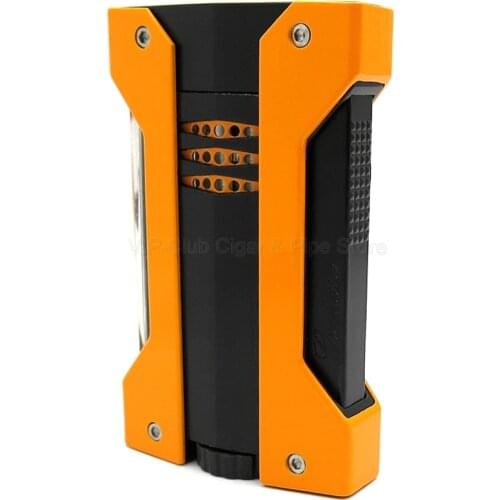 Jifeng High Grade Carbon Fiber Metal Torch Jet Flame Cigar Cigarette Lighter With Gift Box Outdoor Smoking Tool