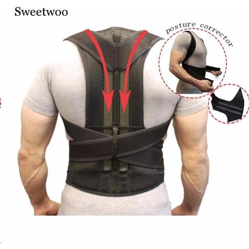 Male Female Adjustable Magnetic Posture Corrector Sports Safety Back Shoulder Support Belt Corset Spine Posture Corrector