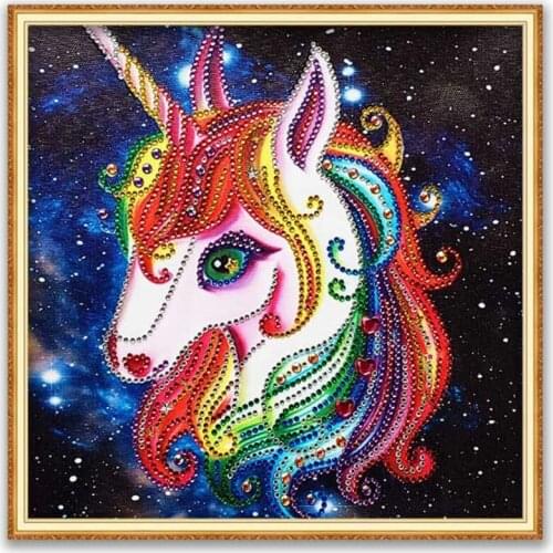 Cartoon Unicorn DIY Cross Stitch Embroidery 11CT Kits Craft Needlework Set Printed Canvas Cotton Thread Home Decoration Room