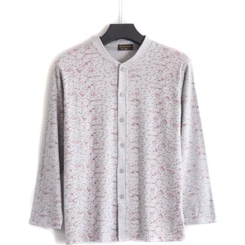 New Spring Autumn Thin Coat Middle-Aged Elderly Mothers All Cotton Long-Sleeved Shirt Tops Women Jacket Cardigan Outerwear W456