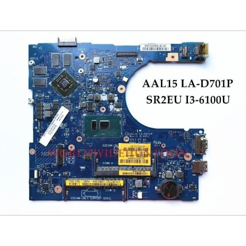 Wholesale AAL15 LA-D071P for Dell Insprion 5559 Laptop Motherboard CN-0677GT SR2EU I3-6100U DDR3L 2GB Fully Tested&High quality