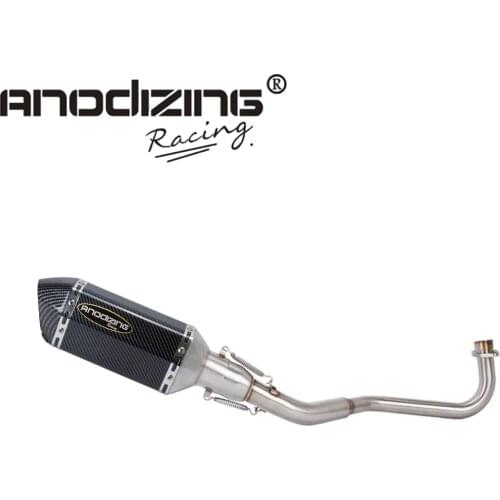 Full Exhaust System Motorcycle Muffler Front Link Pipe Slip On For HONDA MSX125 Grom 2013-2019 slip on middle pipe