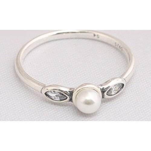 S925 Petite Luminous Leaves Ring Clear CZ Crystal For Women Wedding Party fit Lady Fine Jewelry