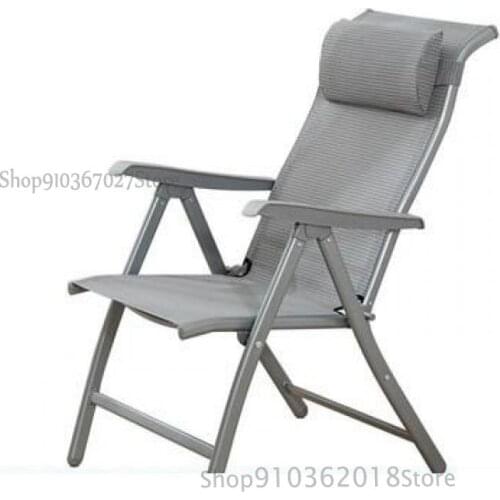 Lunch break foldable chair company office sleeping single balcony home leisure portable summer back recliner