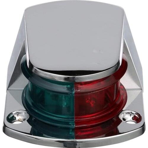 LED Bi-Color Bow Light Red and Green Lenses LED Navigation Light for Sail Powerboats for Pontoon