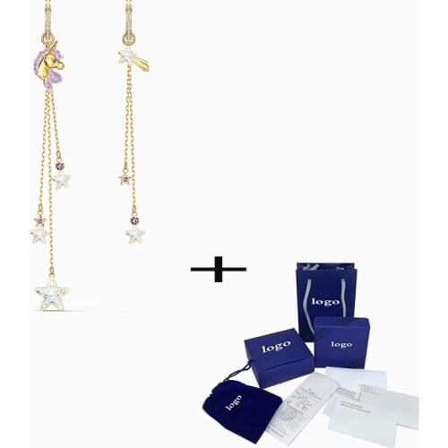 SWA 2020 New Fashion Design Out Of This World Unicorn Earrings, Exquisite And Bright Jewelry, Best Holiday Gift For Couples