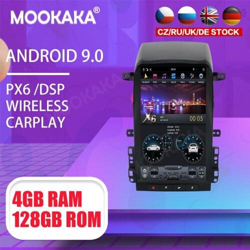 Tesla 13.8" Android 9 PX6 4G 128GB Car Player For Chevrolet Captiva 2008-2012 Car GPS Navi CarPlay Head Unit DSP Stereo Radio